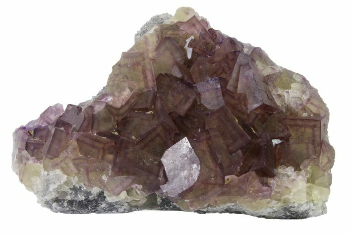 Cubic Purple Fluorite with Phantoms - Yaogangxian Mine #162013